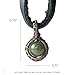 Designs by Nature Gems Handmade Men’s Jade Necklace 22 inch Black Leather Cord Antique Copper, March Birthstone, Wire Wrapping Jewelry, Wire Wrapped Pendant, Comes with a Gift Box