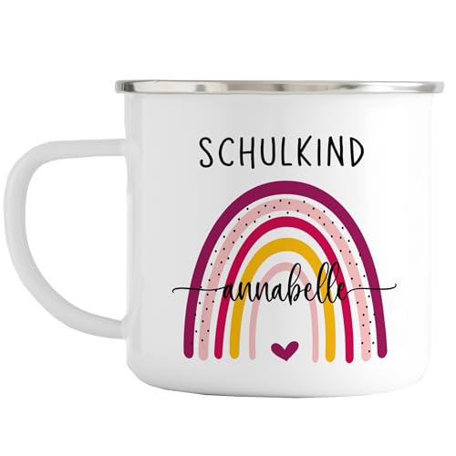 Emaille Tasse zur Einschulung
