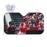 人気 大谷翔平 サンシェード 車フロント ガラスカバー 遮光 断熱 車用 紫外線カット 簡単着脱 吸盤 車用サンシェード 保護四季用 雑貨 130*70cm