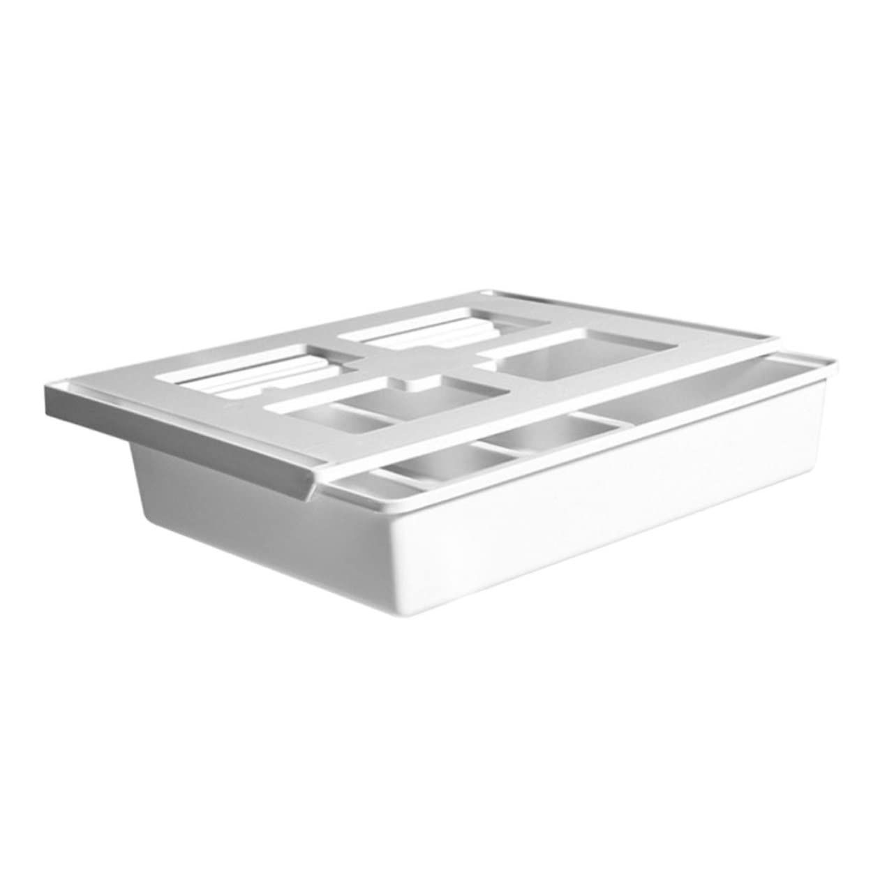 Scatola Portaoggetti Organizer Per Cassetto Ripiano Sotto Scrivania Plastica Resistente Compatto E Pratico Per Ufficio E Casa