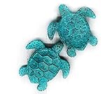 Größe: 43mm 1pcs Türkis Grün Kupfer Grünspan Patina Großen Meeresschildkröte Metall-Schildkröte-Anhänger MYKONOS Griechische Casting Ergebnisse Charms Schmuck