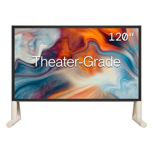 Image of AWOL Valerion 120 Inch Inflatable Outdoor Movie Screen, Inflatable Projector Screen with Cordless Air Pump, 16:9 Front Projection for Backyard, Camping and Outdoor Movie Nights