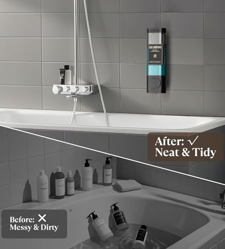 Image of Luxspire Shampoo and Conditioner Dispenser, Shower Soap Dispenser 1-Chamber