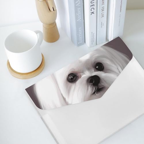 Porte-documents chien maltais : 6 compartiments pour protéger vos dossiers - 6