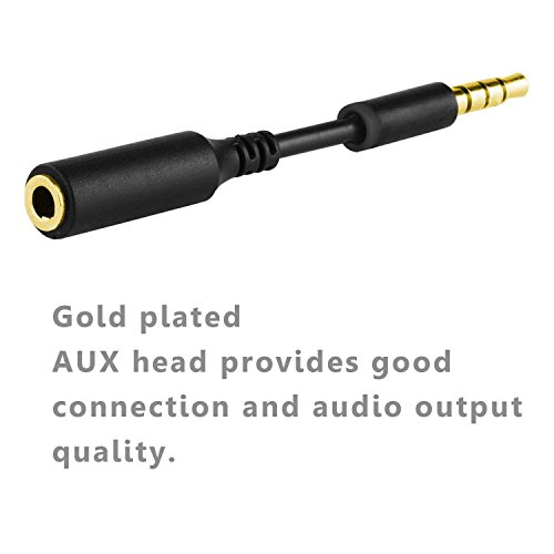 image for Accessonico 3 Pack Headset Audio Jack Extender, 3.5mm Headphone AUX Ex