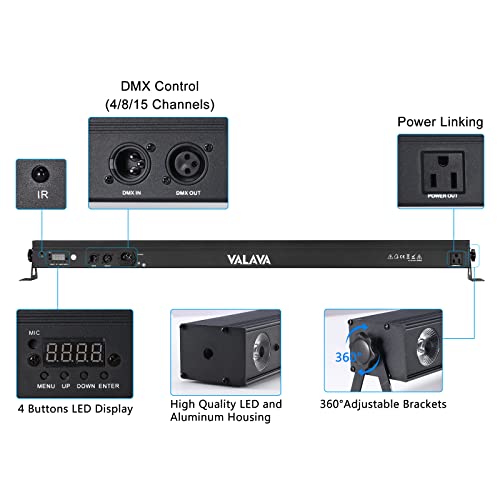 Valava Dj Lights Bar 40''72W 18Leds Rgba 4 In 1 Stage Light Bar Dmx Wash Light With Remote Control Sound Activated Uplight For Church Wedding Halloween Christmas Gig Bar Stage Dj Lighting #TOP4