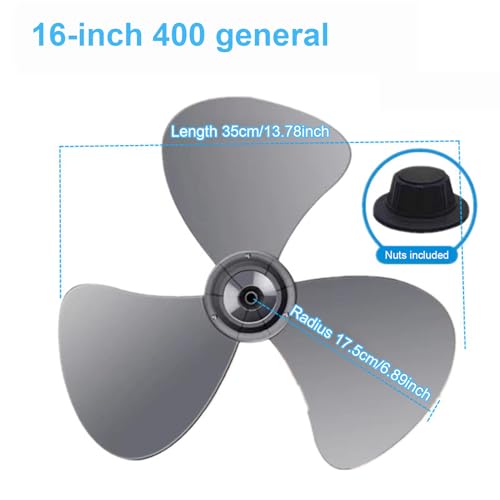 Miniatura 2 de Genérico Recambio De Aspas Para Ventilador De Pie, Reemplazo Paletas De Ventilador, Pieza Para Soplador Con Tapa De Tuerca Para Dormitorio Salón Exterior Taller