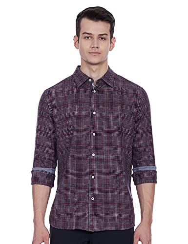 Image of Marks & Spencer Men's Regular (Shirt Berry XL) Red