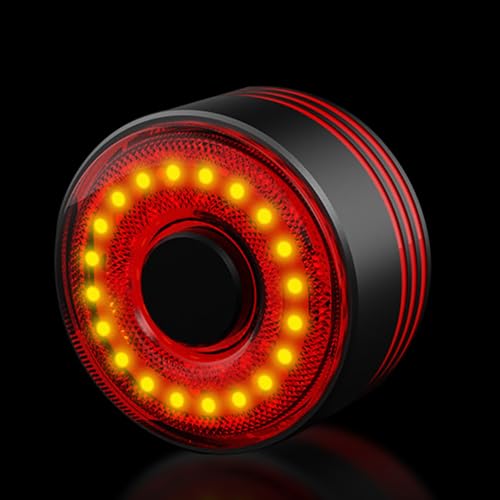 Luz trasera con sensor inteligente y LED recargable por USB para bicicleta de montaña