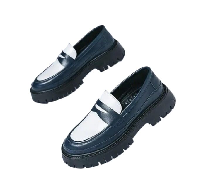 Mens Dress Shoes Loafers Slip On Round Toe Formal Dress Shoes