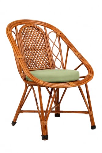Image of Cane Crafts Premium Bamboo Chairs | Kursi | Chairs for Living Room, Home, Dining Room, Bedroom, Kitchen, Office, Outdoor (Set of 2)