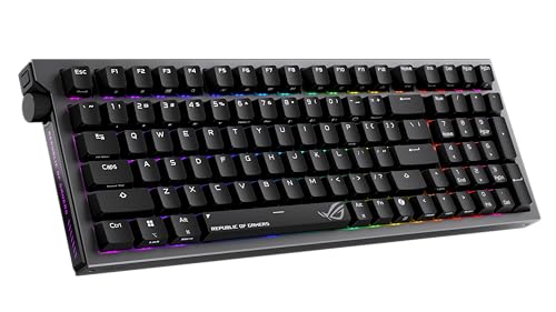 Image of ASUS ROG Strix Morph 96 Wireless Mechanical Gaming Keyboard - 96% Full-Size, Tri-Mode, Hot Swappable NX Snow V2 Linear Switch, South Facing PCB, ABS Keycap, PC /Mac Support, Web-Based Config - Black