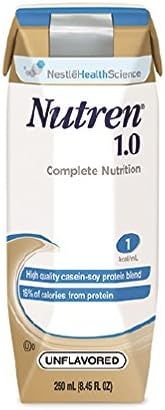 Nutren 1.0 Cal Formula, Unflavored, (Formerly Vanilla), 1 Cal, 250 ml., by Nestle - Case of 24
