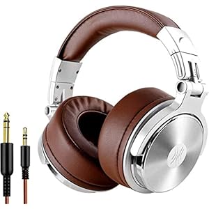 OneOdio Pro-30 Casque Audio Filaire DJ Piano Guitare Studio avec Circum-Auriculaire Coton Extra Épais et Doux, Hi-Res Audio Extra Bass, Share-Port, 2 Prise Jacks, Heaphone Musique Phone PC AMP Monitor