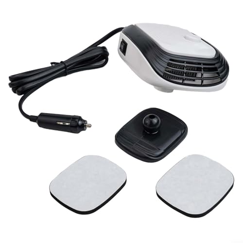 Calentador de coche diseñado para una rápida distribución del calor, sistema eléctrico de 12 V que garantiza una comodidad óptima en la carretera (blanco)