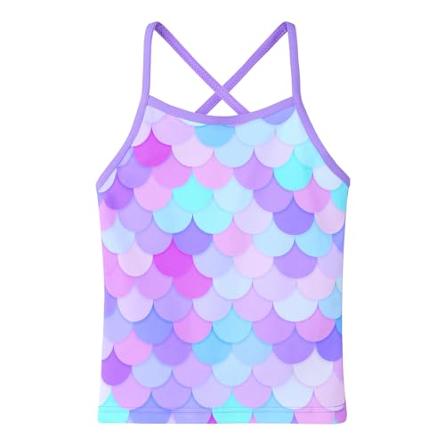 Girls 3-Piece Swimsuit Long Sleeve Rash Guard Set Tankini Bathing Suits Sun Protective UV 50+ Beach Swimwear 3-10 Years3