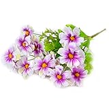 【Paket】 1 Strauß künstlicher Blumen mit 5 Stielen und 15 Blütenköpfen. Vase NICHT enthalten.