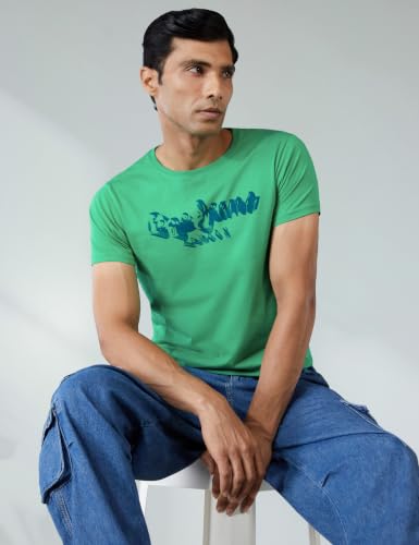 Image of Pepe Jeans Men T-Shirt|Cotton|Slim Fit