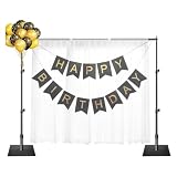 EMART Soporte de Fondos con Base 2x3m, Sistema de Telón Fotográfico - Negro