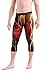 Bucwild Sports 3/4 Basketball Compression Pants Tights for Youth Boys & Men (Red Lightning, Small)