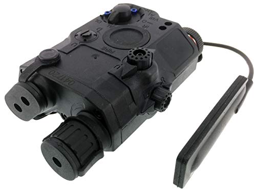 SportPro Polymer PEQ LA5 Style Battery Box Red Laser Sight + LED Flashligh for AEG Airsoft - Black