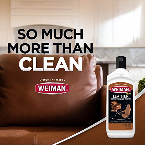 Weiman 3 In 1 Deep Leather Conditioner Cream (2 Pack) - Restores Leather Surfaces - Use On Leather Furniture, Car Seats, Shoes, Bags, Jackets, Saddles #TOP7