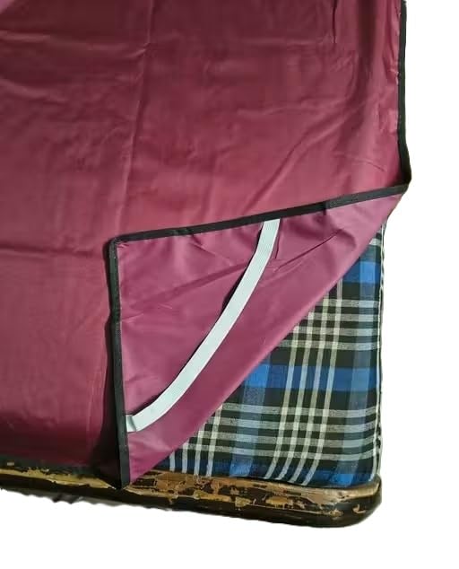 M/S DD Collection (72 * 75) INCH Double Bed Leakproof Polyester Dry Protection Sheet Maroon 1-image-37