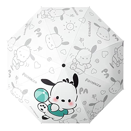 Fzfadacai Kawaii Kitten Automatic Open Close Umbrella Girls And Boys Cute Animals Anti-Uv Parasol Umbrella Cartoon Lightweight Folding Travel Umbrella (Color-5) #TOP1