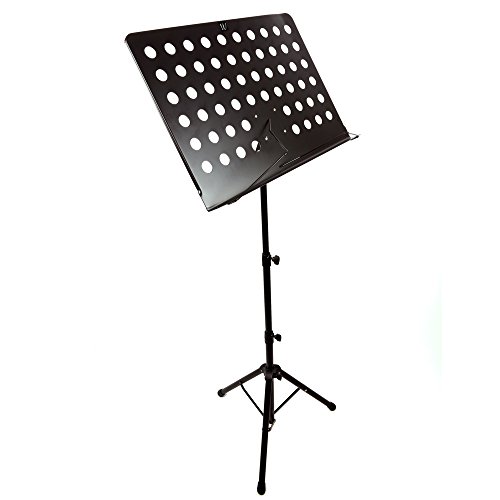 Image of RockJam G905 Height And Angle Adjustable Orchestral Conductor Sheet Stand (Matte Black)