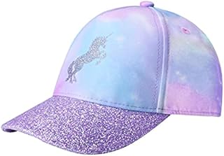 accsa Girls Unicorn Baseball Cap Tie-Dye Rainbow Snapback Cap Adjustable Unicorn Hat Sun Protection Sports Outdoor Hat