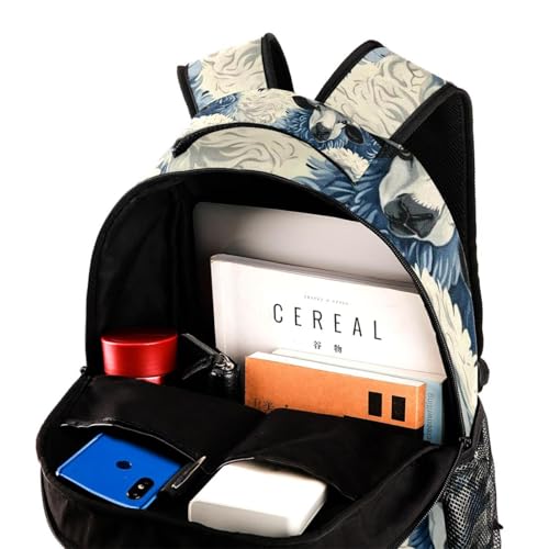 Sac à dos rétro motif mouton multicolore taille unique pour école et voyage