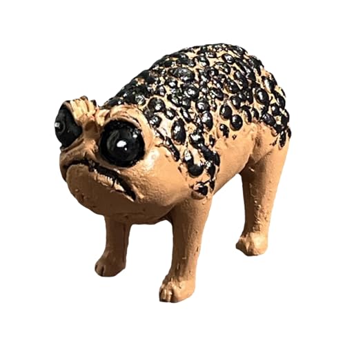 Aguoqwen Grumpy Frog Toad Statue, Ugly Angry Monster Figurine, Resin African Rain Frog Sculpture for Home Office Garden Yard Bathroom Bookshelf Home Decor Animals
