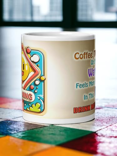 Image of Better Gift Flowers Sweet Warning Coffee Mug, Round Shaped Multicolor Themed Coffee Mugs, Mug for Gifting, Gifting Items for Family, Friends & Closed Ones