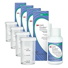 3M 70201402701 PerioMed Stannous Fluoride Oral Rinse with Mixing Cups, 0.63%, Concentrate, Mint, 2.75 oz. Bottle Pack of 4