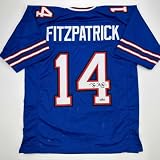Facsimile Autographed Ryan Fitzpatrick Buffalo Blue Reprint Laser Auto Football Jersey Size Men's XL