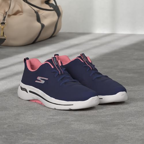 Skechers Skechers Women's Go Walk Arch Fit Unify, Navy/Coral, 8