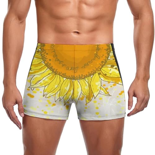 Swim briefs homme maillot de bain slip de natation trunks Tournesol