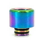 Modelo compatible: 510 hilo LITAO-EC, Rainbow Metal Vape 510 Punta De Goteo para E-Cigarrillo 510 Atomizador De Hilo para Melo 3 Mini Tank IJust S Kit,Sin Tabaco ni nicotina (Color : Rainbow)