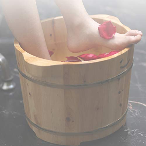Masajeador de pies spa cubo de madera sólida Katzowen miniatura 7