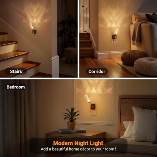 Image of JandCase Night Light, Night Lights Plug into Wall Acrylic Flower Nightlight