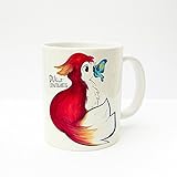 ilka parey wandtattoo-welt Tasse Becher Kaffeetasse Kaffeebecher Fuchs mit Schmetterling und Spruch Du bist einzigartig ts220