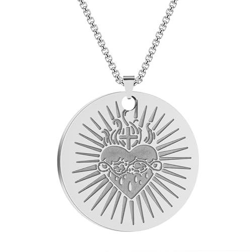 Collier Sacré-Cœur de Jésus pour femmes, le bijou chrétien de votre garde-robe quotidienne