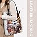 Watercolor Cool Owl Head Leather Tote Bag Soft Handbag Vintage Shoulder Purses Fashion Top Handle Bag Large Capacity