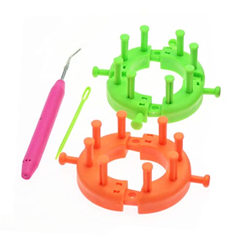 HOODANCOS Craft Loom Set Knitting Looms Hooks for DIY Projects Make Hats Shawls Blankets