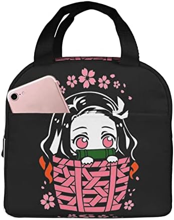 Frenchsh Anime Lunch Bag Portable Tote Meal Box For Adult Men Women Boys And Girls Work Picnic Or Travel, One Size