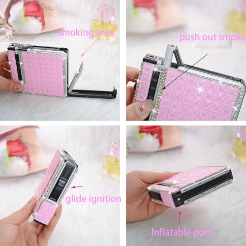 Estuche para cigarrillos con encendedor TARVIT 2 en 1 morado miniatura 3