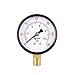 Industrial Pressure Gauge,Black Steel Case Dual Scale Pressure Gauge with Brass Internals, 0-150 psi,0-10 kg/cm2, 2-1/2