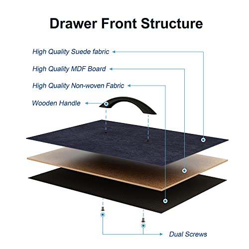 Lyncohome Nightstand With Fabric Drawer Bedside Furniture & End Table Dresser For Bedroom Living Room Sofa Couch, Hall, Easy Assembly #TOP5