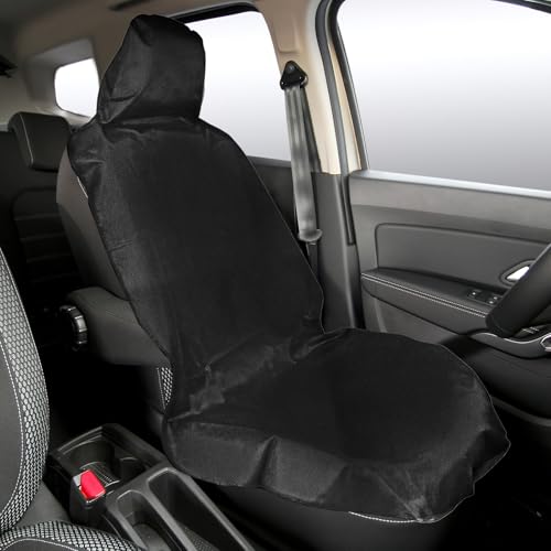 Maxmoc Autositzschoner, Wasserdicht Autositzbezüge, Sitzbezüge Auto Schwarz, Universell Schonbezug Vordersitze, Sitzschoner Auto Werkstattschoner für Werkstatt, Arbeit, Sport