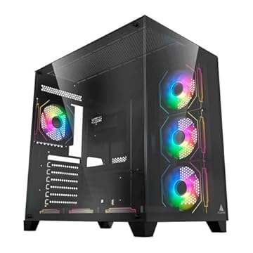 Gabinete Gamer Acegeek Mercury R425 | Mid-Tower | Lateral de Vidro | Preto | AG-MERCURY-R425-BK
